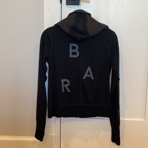Bar Method light hooded zip up